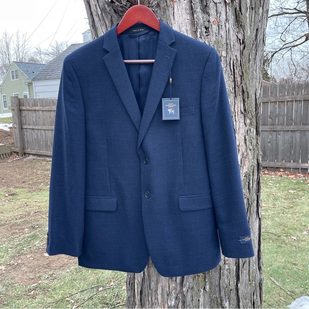 Hart Schaffner Marx 100% Wool Sportcoat Jacket Mens XS 20R BRAND NEW TAGS